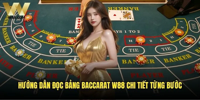 Bí quyết đọc bảng Baccarat chuẩn xác nhất tại W88 là gì? 2 Hướng dẫn đọc bảng Baccarat W88 chi tiết từng bước